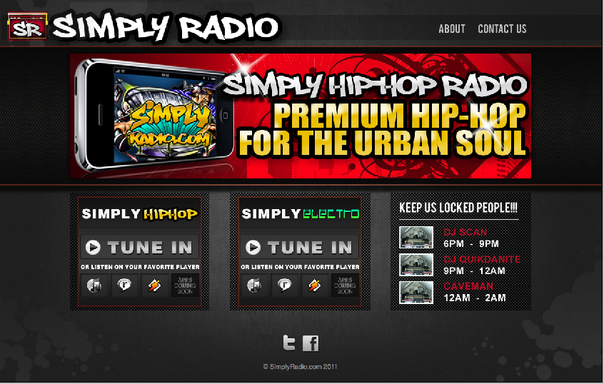 SIMPLYRADIO.COM · 2011 WEBSITE + APP ERA