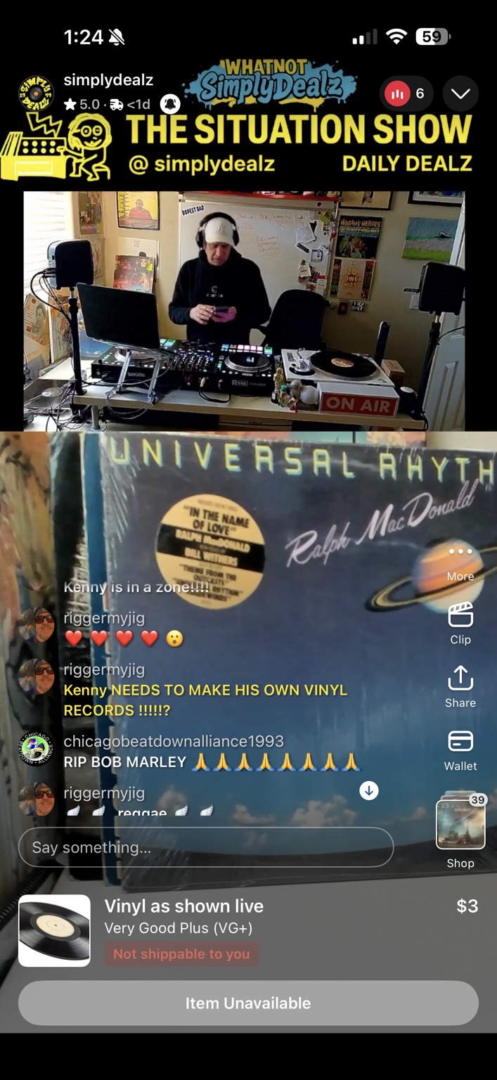 Daily Dealz · Live room artwork